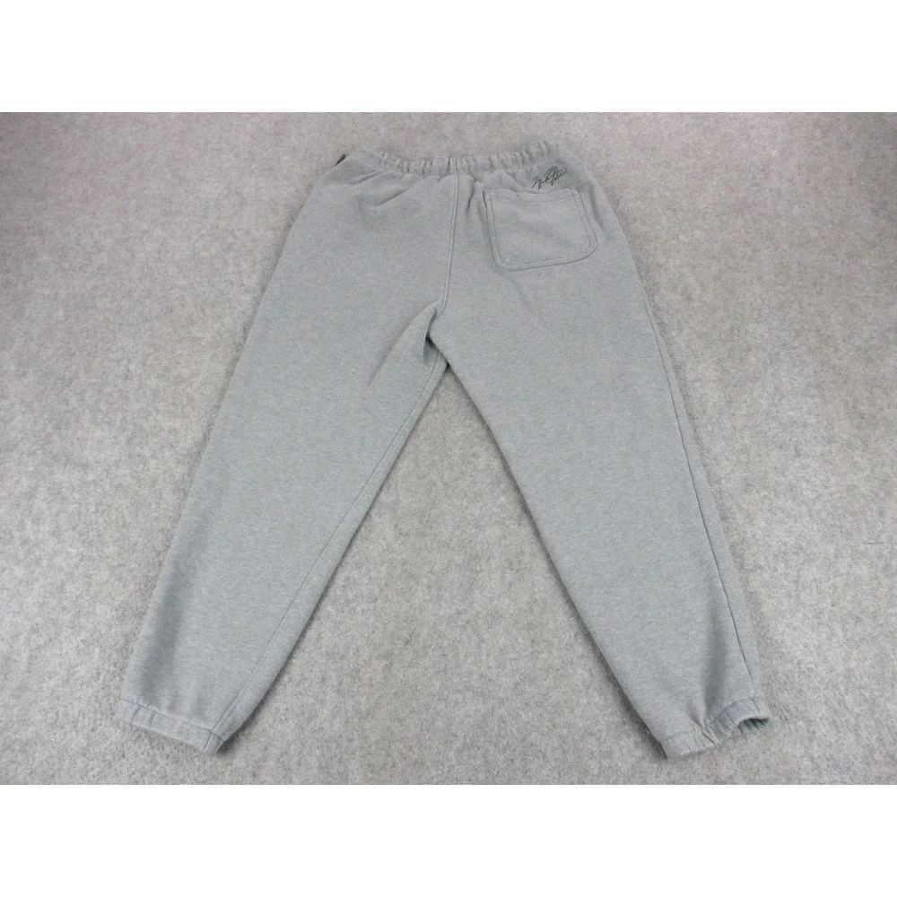Jordan Pants Men Medium Gray Jumpman Jogger Fleece Drawstring Sweatpants Tapered